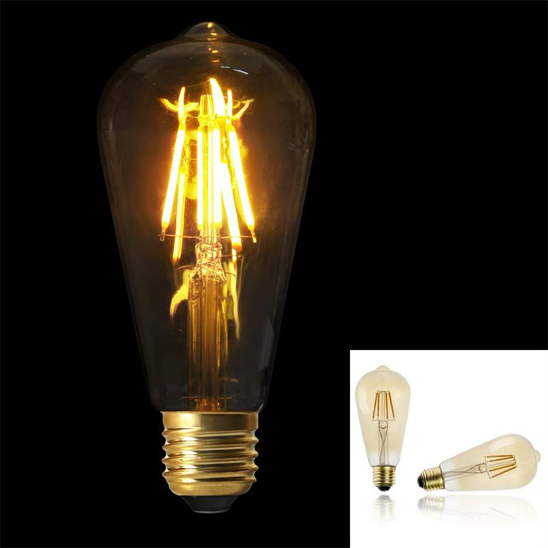 Grossiste ampoule st64 e27 avec led droit ambré 2w