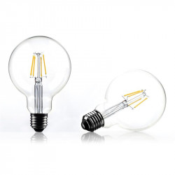 Grossiste ampoule g95 e27 avec led droit transparent 2W