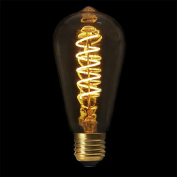 Grossiste ampoule st64 e27 avec led spiral ambré 2w