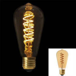 Grossiste ampoule st64 e27 avec led spiral ambré 2w