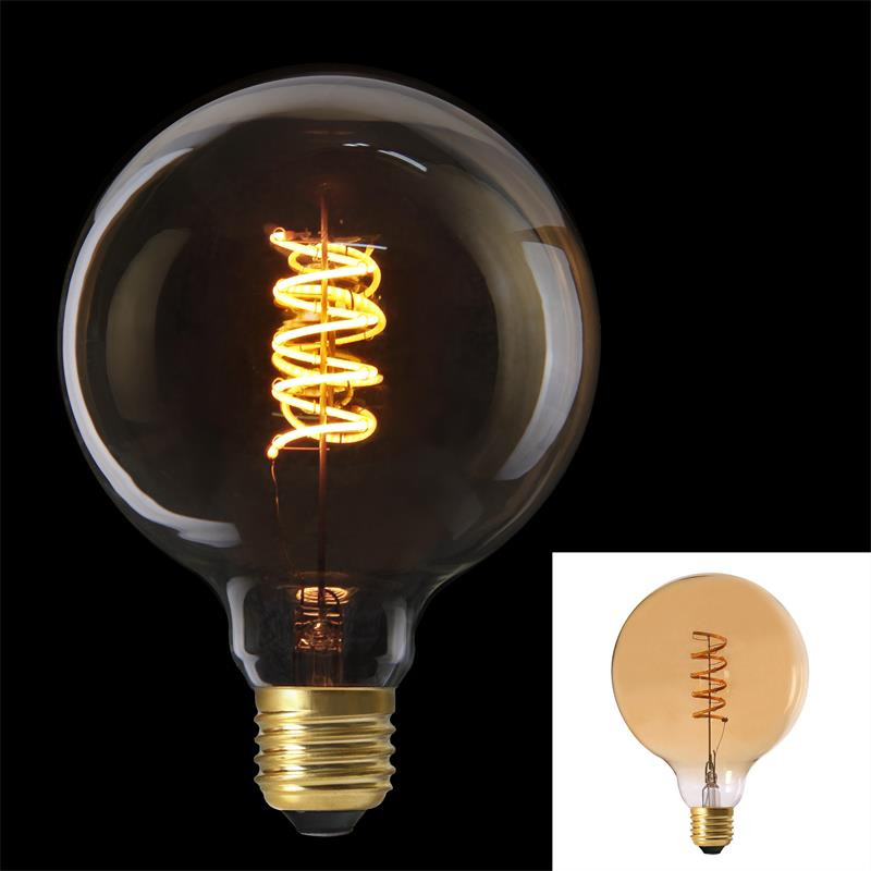 Grossiste ampoule g125 e27 avec led spiral ambré 2w