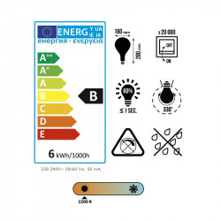 Grossiste ampoule ps160 e27 led spiral ambré 6w