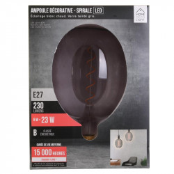 Grossiste ampoule ovale 180x270mm e27 spiral gris 6w