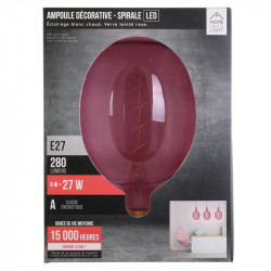 Grossiste ampoule ovale 180x270mm e27 rose 6w