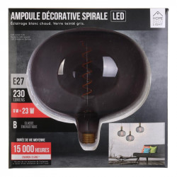 Grossiste ampoule en forme de bulle 220x225mm e27 gris 6w