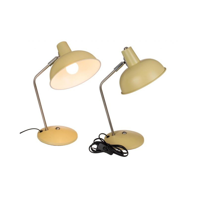 Grossiste lampe de bureau crème en métal de 35 cm