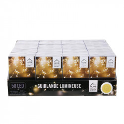 Guirlande métallique 50LED lumière chaude 530cm