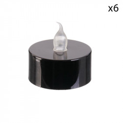 Grossiste bougie LED de table métallique 3.5x3.8cm noire
