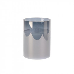 Grossiste bougie LED en verre gris fumé 10x7.5cm