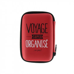 Grossiste et fournisseur. Pochette voyage rouge et accessoires High Tech x 4