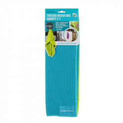 Grossiste et fournisseur. Torchon microfibre aimanté x 2 vert et bleu