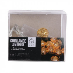 Grossiste guirlande métallique 10 LED oriental