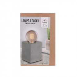 Grossiste lampe à poser cubique finition ciment