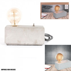 Grossiste lampe à poser rectangulaire béton