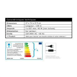 Grossiste lampe à poser rectangulaire finition ciment avec interrupteur