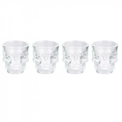 Skull shot glass x4