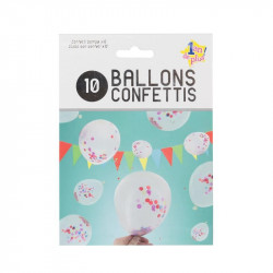 Grossiste et fournisseur. Ballon de baudruche confettis x 10
