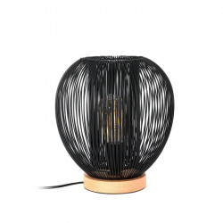 Lampe à poser avec boule filaire noire