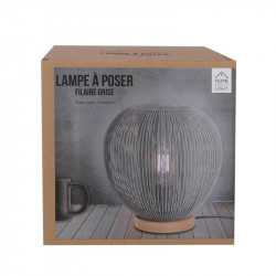 Grossiste lampe à poser avec boule filaire grise