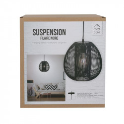 Grossiste suspension avec boule filaire noire