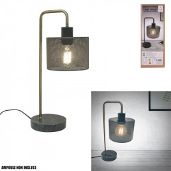 Grossiste lampe à poser grise avec socle en marbre