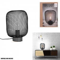 Lampe à poser avec grille noir