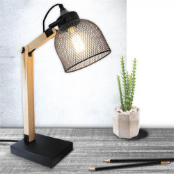 Grossiste lampe à poser métallique noire