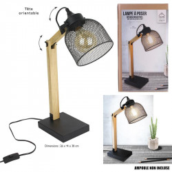 Lampe à poser métallique noire