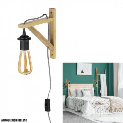 Lampe purale en bois avec...