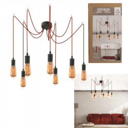 Grossiste suspension araignée avec lumière modulable rouge