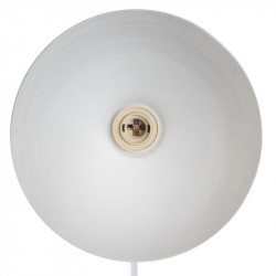 Grossiste lampadaire blanc 1.72m avec câble textile noir et blanc