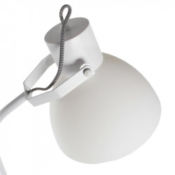 Grossiste lampadaire blanc 1.72m avec câble textile noir et blanc