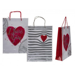 Grossiste sac cadeau à motif cœur de 34
