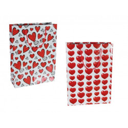 Grossiste sac cadeau à motif petits cœurs de 34