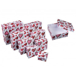 Grossiste lot de 8 boîtes cadeau petits cœurs