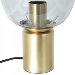 Grossiste lampe à poser grise et ovale avec socle doré