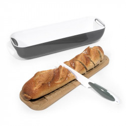 Bread box with bread knife...