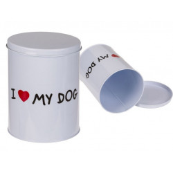 Grossiste boite ronde en métal i love my dog