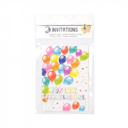 Grossiste invitation d'anniversaire avec enveloppe x6