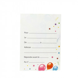 Grossiste invitation d'anniversaire avec enveloppe x6