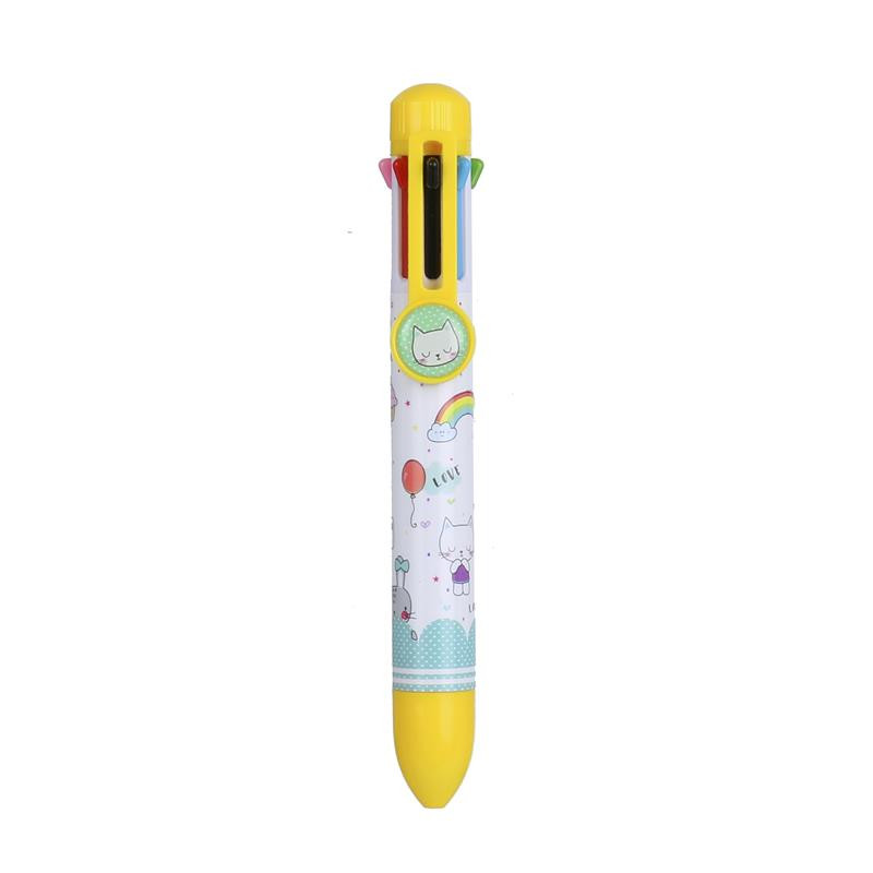 Grossiste stylo 8 couleurs jaune