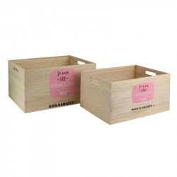 Grossiste Caisse de rangement de Noël en bois x2