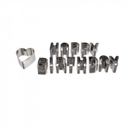 Grossiste emporte-pièce en inox Happy Birthday