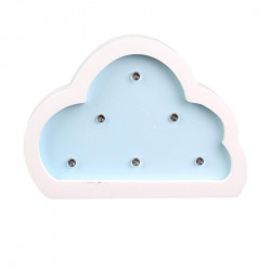 Grossiste lampe bois nuage 12x3x9 cm bleue