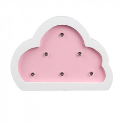 Grossiste lampe bois nuage 12x3x9 cm rose