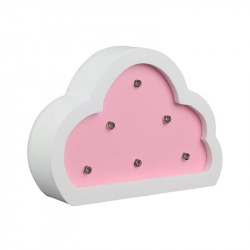 Grossiste lampe bois nuage 12x3x9 cm rose