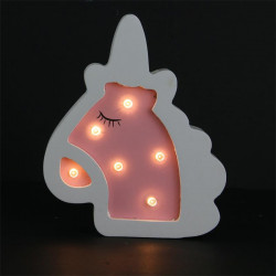 Grossiste lampe bois licorne 13.5x13 cm
