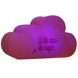 Grossiste veilleuse en forme de nuage rose 15x25x12cm