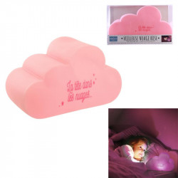 Grossiste veilleuse en forme de nuage rose 15x25x12cm