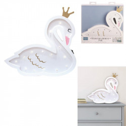 Lampe bois cygne 31x28.5cm